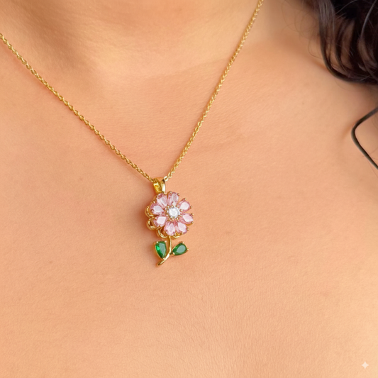 Collar Margarita Giratoria Rosa