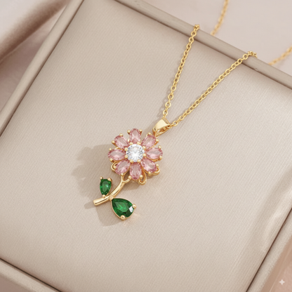 Collar Margarita Giratoria Rosa